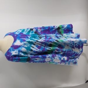 Studio 2000 blue/white tie-dye tunic-sz M